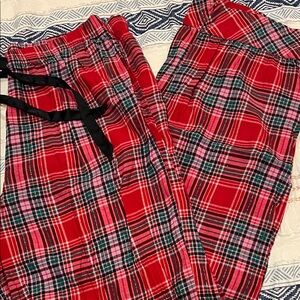 Victoria's Secret Red Plaid Lounge Pants